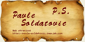 Pavle Soldatović vizit kartica